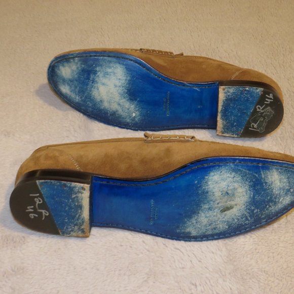 Sutor Mantellassi Tan Calf Suede Penny Loafers US 10 main image 7